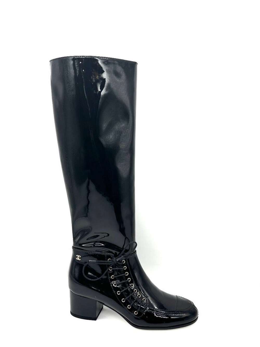 Chanel patent leather boots size 39 - Picture 3 of 5